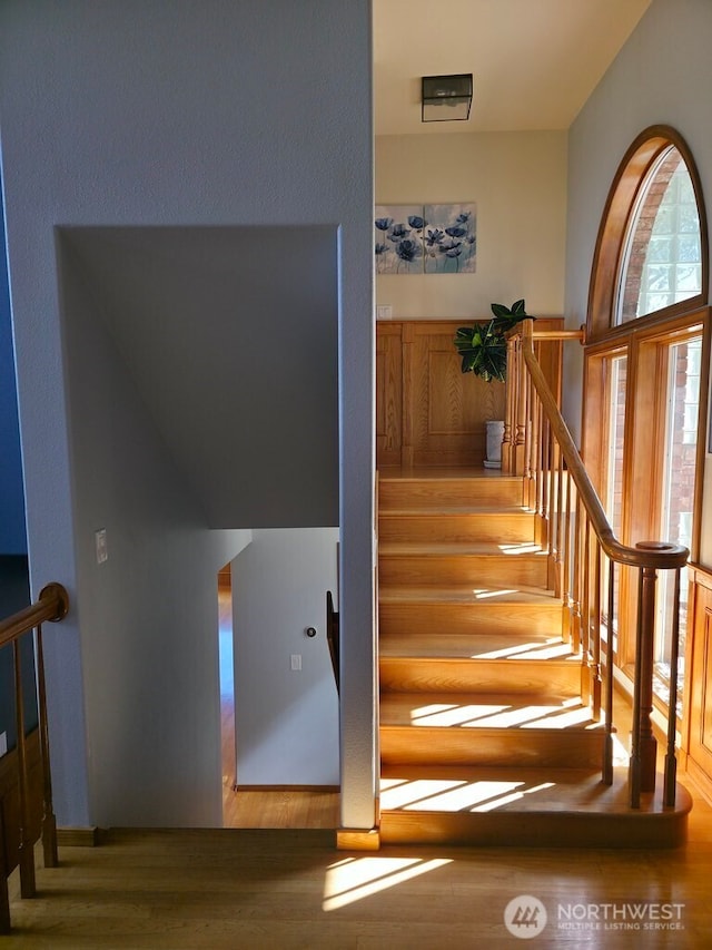 440 W Line Rd, Ephrata, WA 98823 - staircase featuring wood finished floors