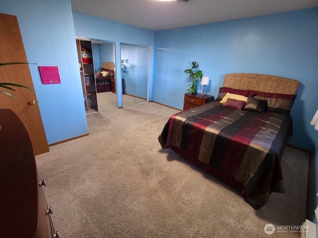 440 W Line Rd, Ephrata, WA 98823 - bedroom with carpet flooring, two closets, and baseboards