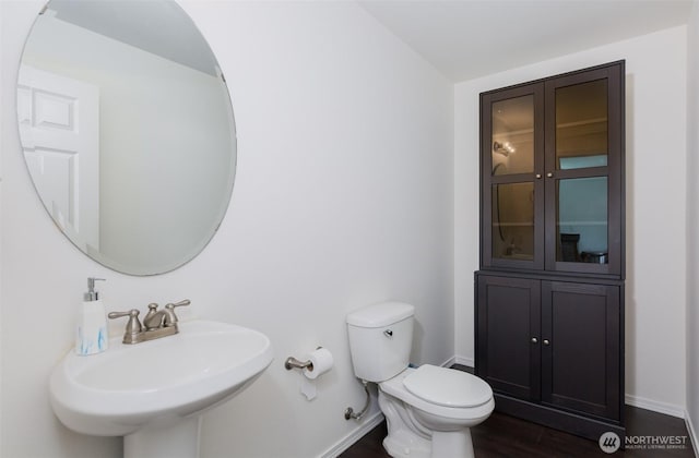 10312 26th Pl SE, Lake Stevens, WA 98258 - half bath with a sink and wood finished floors