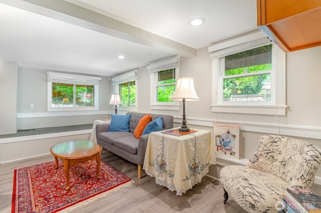 1833 3rd Ave, Kirkland, WA 98033 - living room with wood finished floors and recessed lighting