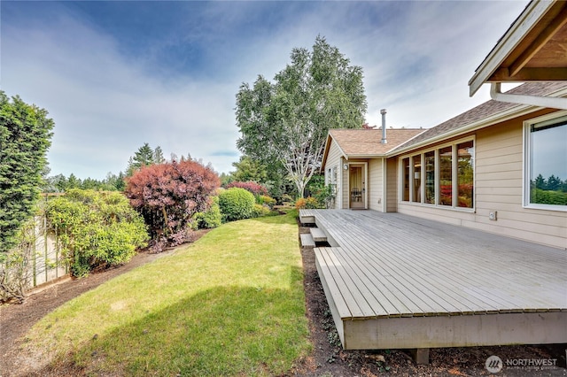 20135 Bue Rund Loop NE, Poulsbo, WA 98370 - view of grassy yard featuring a deck