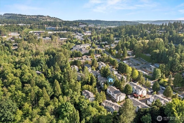 1980 132nd Ave SE Unit 40, Bellevue, WA 98005 - aerial view of property and surrounding area with a heavily wooded area