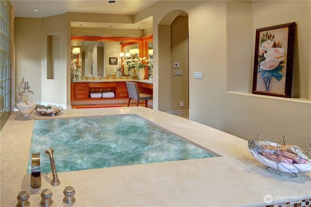 1055 91st Ave NE, Bellevue, WA 98004 - bathroom featuring vanity and recessed lighting
