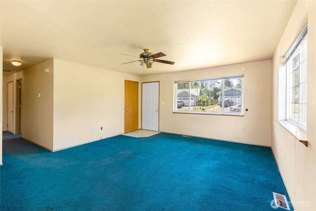 2376 Nicholas Dr, Ferndale, WA 98248 - carpeted spare room with a ceiling fan