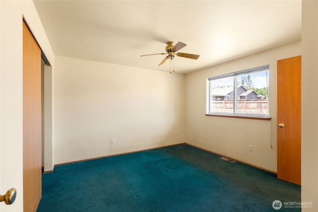 2376 Nicholas Dr, Ferndale, WA 98248 - unfurnished bedroom with carpet floors, a closet, and ceiling fan