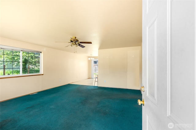 2376 Nicholas Dr, Ferndale, WA 98248 - spare room with ceiling fan and carpet flooring