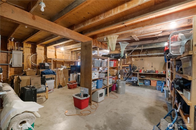 414 S Main, Mccleary, WA 98557 - unfinished basement featuring electric panel and a workshop area
