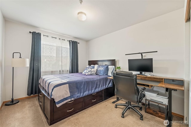 2427 Bellanca Ct, East Wenatchee, WA 98802 - bedroom with light colored carpet and an office area
