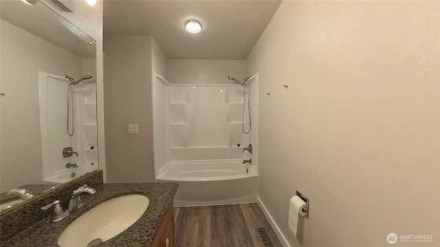 30022 2nd Pl SW, Federal Way, WA 98032 - full bathroom with vanity, wood finished floors, and  shower combination