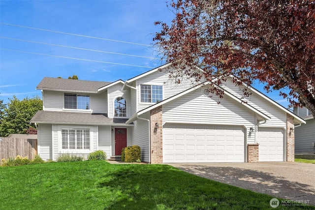 600 213th St SW, Bothell, WA 98021 - traditional-style house with an attached garage, driveway, and brick siding