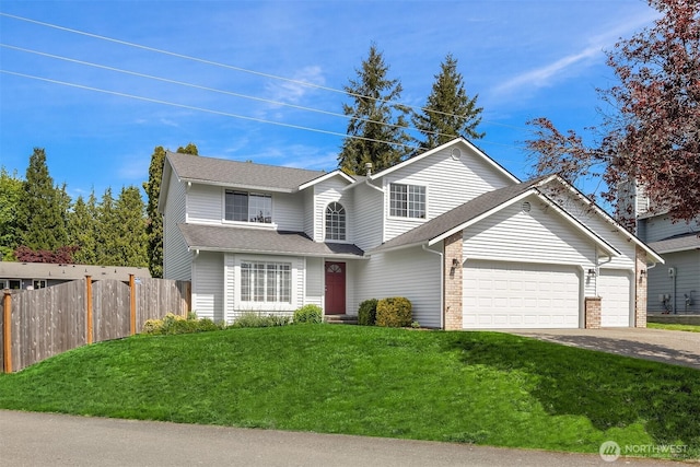 600 213th St SW, Bothell, WA 98021 - traditional home with concrete driveway, an attached garage, brick siding, and roof with shingles