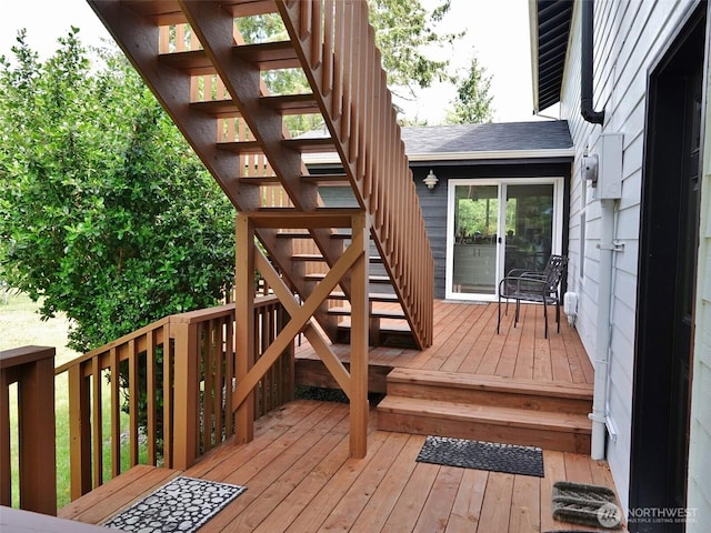 801 Hassalo Ave SE, Ocean Shores, WA 98569 - wooden terrace featuring stairway