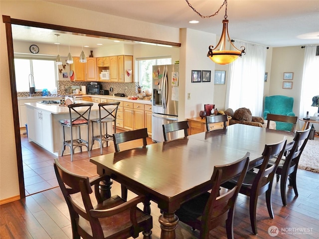 801 Hassalo Ave SE, Ocean Shores, WA 98569 - dining space featuring wood finished floors and recessed lighting
