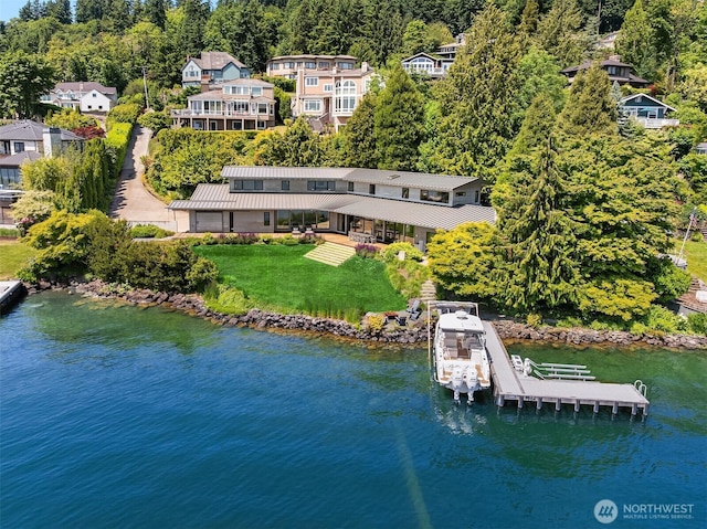 7964 E Mercer Way, Mercer Island, WA 98040 - bird's eye view of a large body of water