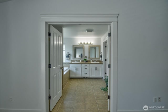 4704 204th Ct E, Spanaway, WA 98387 - full bath featuring double vanity and tile patterned flooring