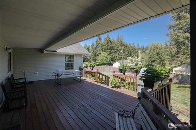 108 Garden Pl, Elma, WA 98541 - deck with a fenced backyard