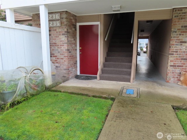 5722 122nd Pl SE Unit 235, Bellevue, WA 98006 - property entrance with brick siding