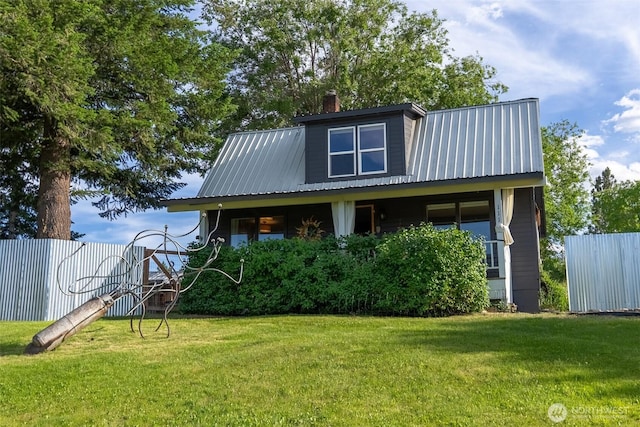 111 Norfolk Rd, Winthrop, WA 98862 - view of front of house with a metal roof and a chimney