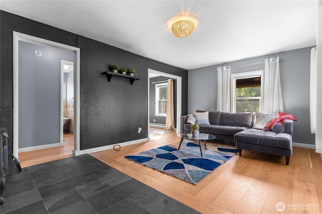 111 Norfolk Rd, Winthrop, WA 98862 - living area featuring baseboards and wood finished floors