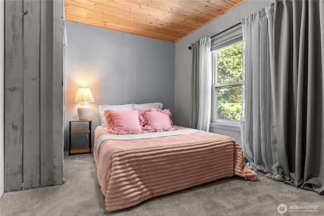 111 Norfolk Rd, Winthrop, WA 98862 - bedroom featuring carpet floors and wood ceiling
