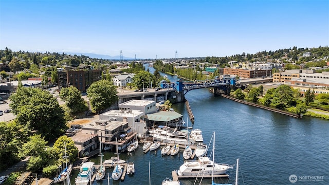 2900 Westlake Ave N, Seattle, WA 98109 - aerial view of a notable bridge and a large body of water