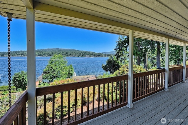 2781 Lake Whatcom Blvd, Bellingham, WA 98229 - wooden terrace featuring a water view