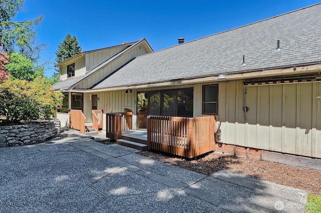 2781 Lake Whatcom Blvd, Bellingham, WA 98229 - back of property with a shingled roof and board and batten siding