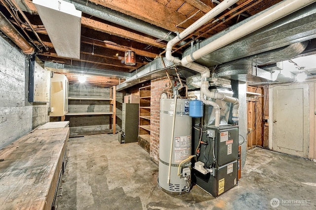 2781 Lake Whatcom Blvd, Bellingham, WA 98229 - unfinished basement featuring strapped water heater and heating unit