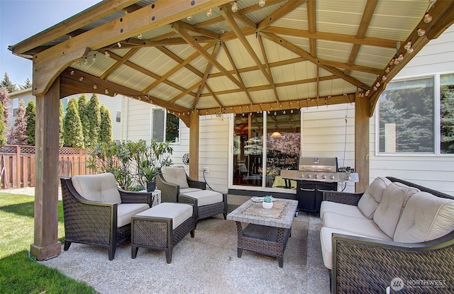 15202 NE 102nd Way, Vancouver, WA 98685 - view of patio featuring a gazebo, an outdoor living space, and grilling area