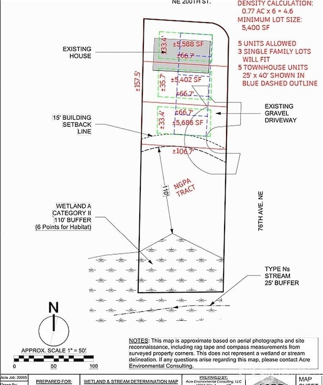7547 NE 200 NE, Kenmore, WA 98028 - survey map / technical document
