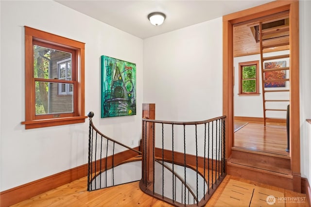 3422 Copper St, Port Townsend, WA 98368 - stairs featuring wood-type flooring and baseboards