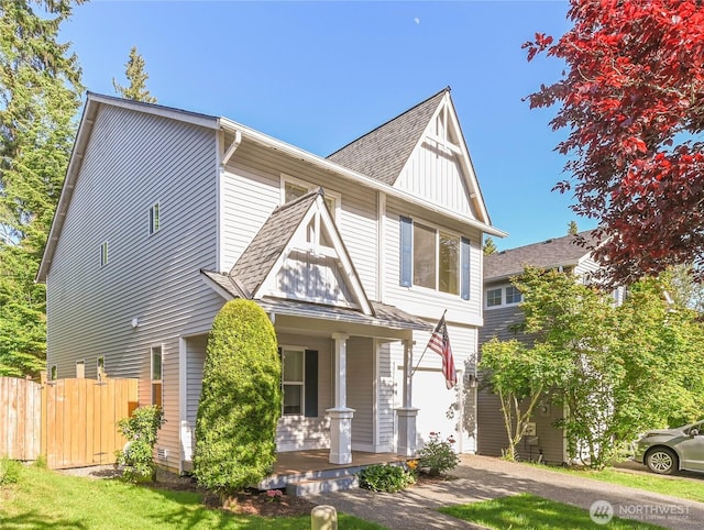 2413 106th Dr SE, Lake Stevens, WA 98258 - view of front of house with covered porch and roof with shingles