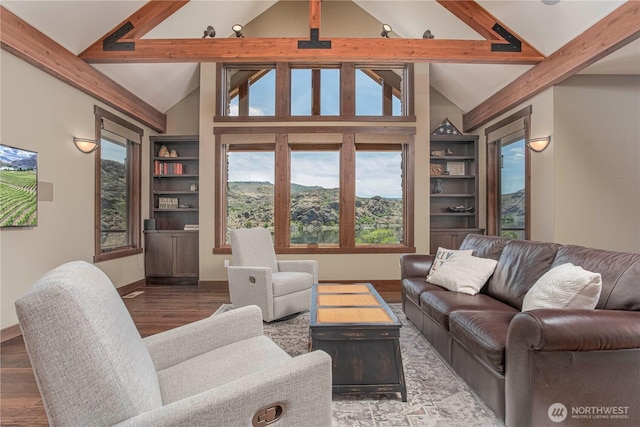 24386 US Highway 97, Chelan, WA 98816 - living area with healthy amount of natural light, wood finished floors, and baseboards