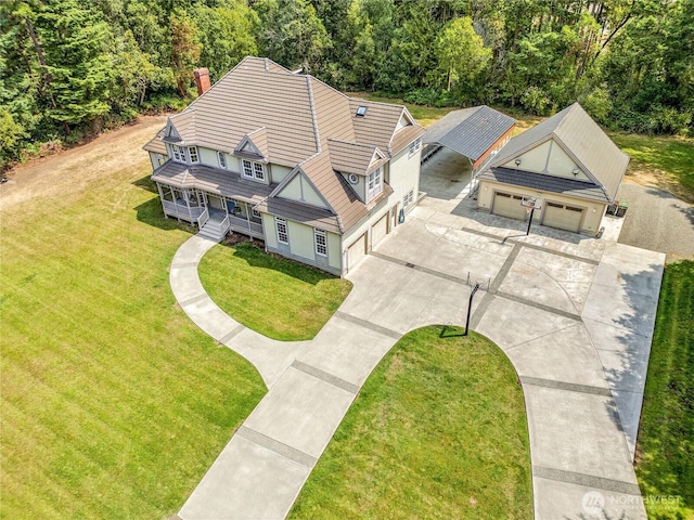 2800 Cliff St, Port Townsend, WA 98368 - view from above of property with a forest