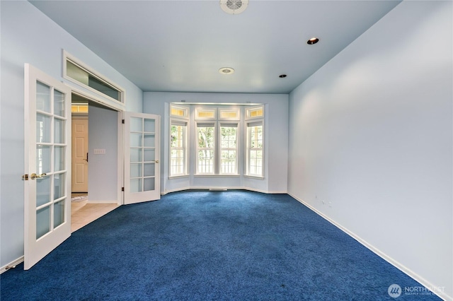 2800 Cliff St, Port Townsend, WA 98368 - empty room with french doors and carpet floors