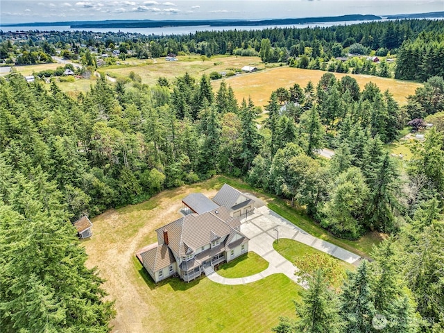 2800 Cliff St, Port Townsend, WA 98368 - view from above of property featuring a forest and a large body of water