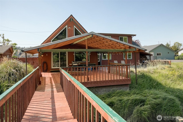1211 E Market St, Aberdeen, WA 98520 - back of house featuring a wooden deck