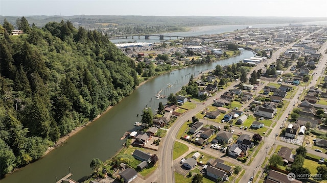 1211 E Market St, Aberdeen, WA 98520 - aerial overview of property's location with a nearby body of water and nearby suburban area