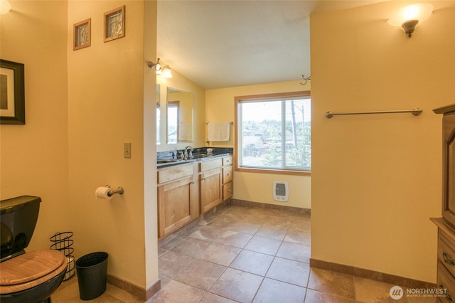 1211 E Market St, Aberdeen, WA 98520 - bathroom with vanity, baseboards, and tile patterned floors