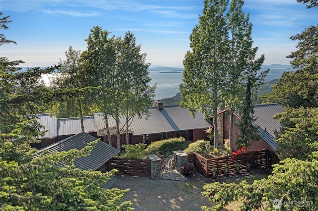 2000 Mount Dallas Rd, Friday Harbor, WA 98250 - rear view of house featuring a metal roof and a water view