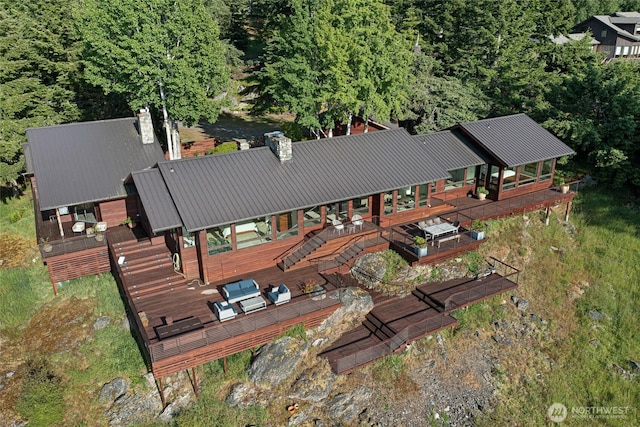 2000 Mount Dallas Rd, Friday Harbor, WA 98250 - aerial view of property and surrounding area with a forest