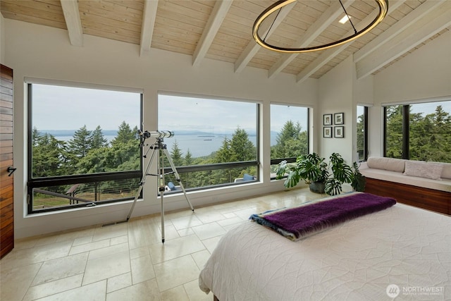 2000 Mount Dallas Rd, Friday Harbor, WA 98250 - bedroom with wooden ceiling and multiple windows
