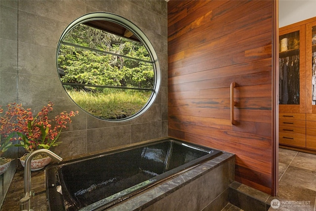 2000 Mount Dallas Rd, Friday Harbor, WA 98250 - full bathroom with a bath and wooden walls