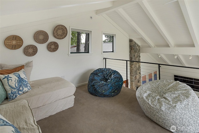 2000 Mount Dallas Rd, Friday Harbor, WA 98250 - sitting room featuring carpet flooring and an upstairs landing