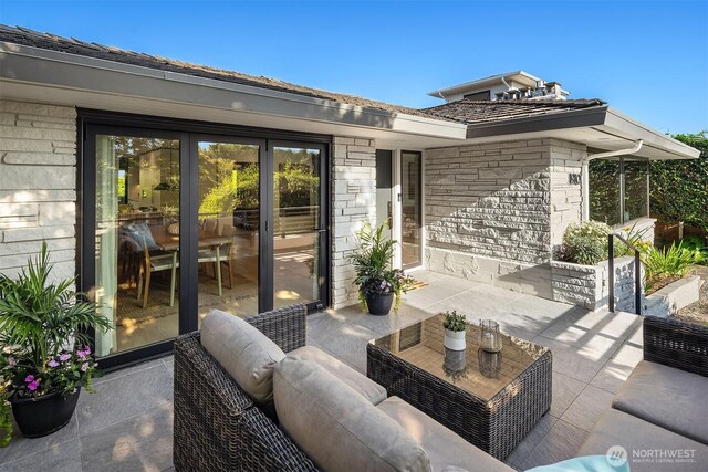 1910 Edgemont Pl W, Seattle, WA 98199 - view of patio featuring an outdoor living space