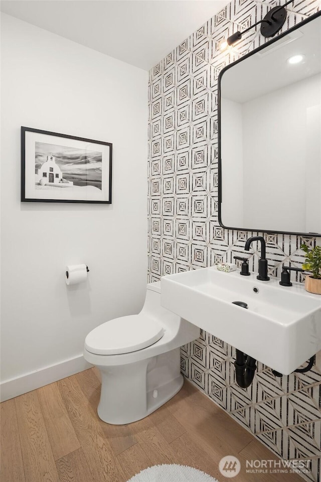 1910 Edgemont Pl W, Seattle, WA 98199 - half bath with toilet and wood finished floors