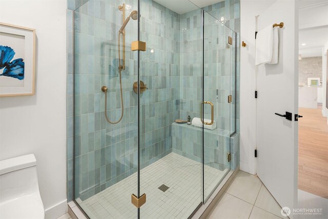 1910 Edgemont Pl W, Seattle, WA 98199 - full bathroom with a shower stall and tile patterned flooring
