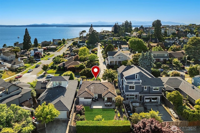 1910 Edgemont Pl W, Seattle, WA 98199 - aerial perspective of suburban area featuring a nearby body of water