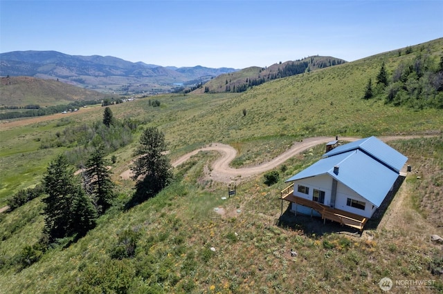 427 Rendezvous Rd, Winthrop, WA 98862 - overview of rural landscape with a mountain backdrop