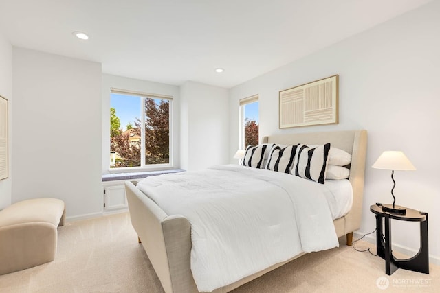 4213 249th Ct SE, Sammamish, WA 98029 - bedroom featuring light carpet and recessed lighting